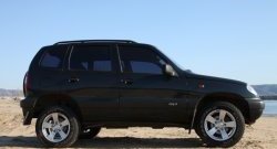 3 299 р. Рейлинги Лидер-премиум на автомобиль Chevrolet Niva 2123 рестайлинг (2009-2020) (Цвет: чёрный)  с доставкой в г. Керчь. Увеличить фотографию 2