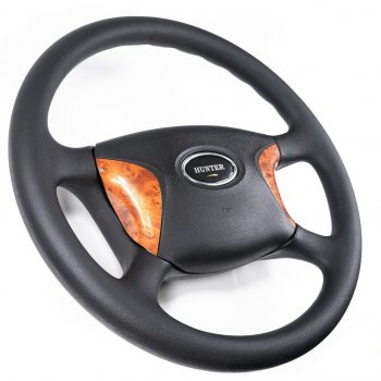 3 699 р. Рулевое колесо Delux (Ø400)  Уаз 315195 Хантер (2003-2025) (Дерево)  с доставкой в г. Керчь. Увеличить фотографию 2