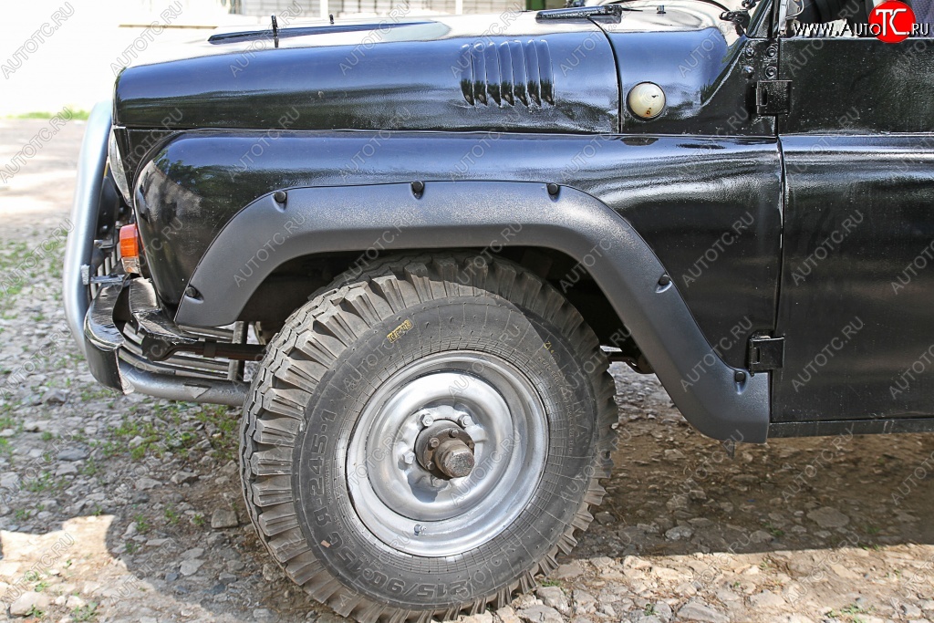 8 499 р. Накладки на колёсные арки RA (50 мм, комплект)  Уаз 469 (1972-2011) (Поверхность шагрень)  с доставкой в г. Керчь