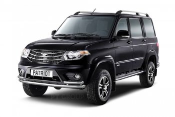 20 699 р. Порожки для ног из трубы Ø51 с алюминиевой площадкой Petroil Tuning Уаз Патриот 3163 5-дв. 1-ый рестайлинг (2014-2016) (Нержавеющая полированная сталь)  с доставкой в г. Керчь. Увеличить фотографию 8