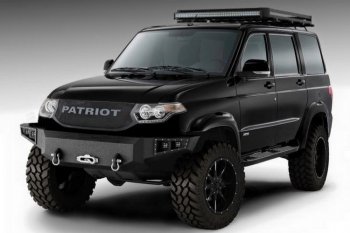 8 499 р. Решетка радиатора CrTuning - Чёрный БРУТ Уаз Патриот 23632 2-ой рестайлинг пикап (2016-2025) (Без надписи PATRIOT)  с доставкой в г. Керчь. Увеличить фотографию 7