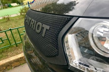 8 499 р. Решетка радиатора CrTuning - Чёрный БРУТ Уаз Патриот 23632 2-ой рестайлинг пикап (2016-2025) (Без надписи PATRIOT)  с доставкой в г. Керчь. Увеличить фотографию 4