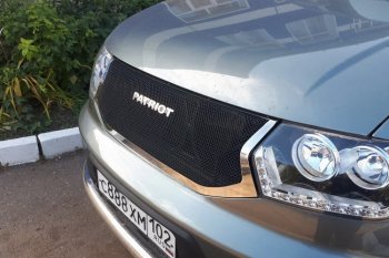 12 499 р. Решетка радиатора CrTuning Уаз Патриот 23632 2-ой рестайлинг пикап (2016-2025) (Сетка черная, С надписью PATRIOT)  с доставкой в г. Керчь. Увеличить фотографию 8