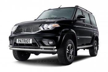 12 299 р. Решетка радиатора Petroil Tuning Уаз Патриот 3163 5-дв. 1-ый рестайлинг (2014-2016) (Нержавеющая полированная сталь)  с доставкой в г. Керчь. Увеличить фотографию 5