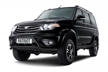 6 999 р. Защита переднего бампера Petroil Tuning (d63, волна)  Уаз Патриот ( 23632,  3163 5-дв.) (2014-2016) 1 рестайлинг пикап, 1-ый рестайлинг (Черный (Шагрень))  с доставкой в г. Керчь. Увеличить фотографию 4