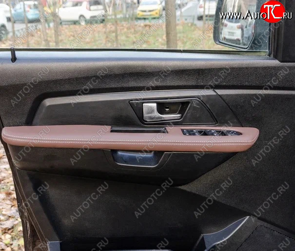7 749 р. Накладки на карты дверей RalexTuning  Уаз Патриот ( 3163 5-дв.,  3163 5 дв.) (2014-2025) 1-ый рестайлинг, 2-ой рестайлинг (цвет: коричневый)  с доставкой в г. Керчь