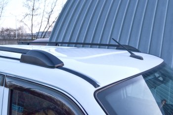 8 489 р. Рейлинги Petroil Tuning  Уаз Патриот ( 3163 5-дв.,  3163 5 дв.) (2014-2025) 1-ый рестайлинг, 2-ой рестайлинг (Цвет: черный муар)  с доставкой в г. Керчь. Увеличить фотографию 2