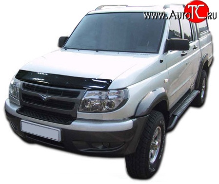 4 599 р. Дефлектор капота NovLine Уаз Патриот 3163 5 дв. дорестайлинг (2005-2013)  с доставкой в г. Керчь