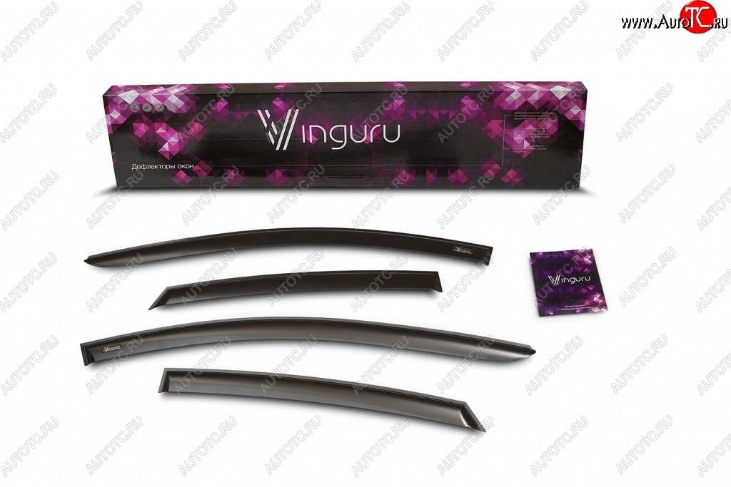 2 079 р. Дефлекторы боковых окон Vinguru Уаз Патриот 3163 5 дв. дорестайлинг (2005-2013)  с доставкой в г. Керчь
