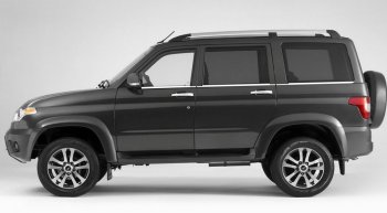 Хромированые накладки на ручки дверей CrTuning Уаз Патриот 23632 2-ой рестайлинг пикап (2016-2025)