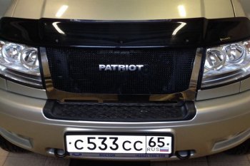 12 499 р. Решетка радиатора CrTuning Уаз Патриот 3163 5 дв. дорестайлинг (2005-2013) (Сетка черная, С надписью PATRIOT, Неокрашенная)  с доставкой в г. Керчь. Увеличить фотографию 4