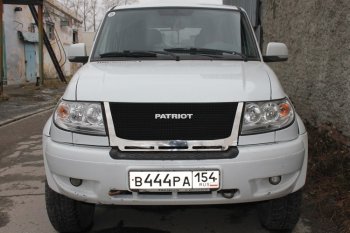 12 499 р. Решетка радиатора CrTuning Уаз Патриот 3163 5 дв. дорестайлинг (2005-2013) (Сетка черная, С надписью PATRIOT, Неокрашенная)  с доставкой в г. Керчь. Увеличить фотографию 8