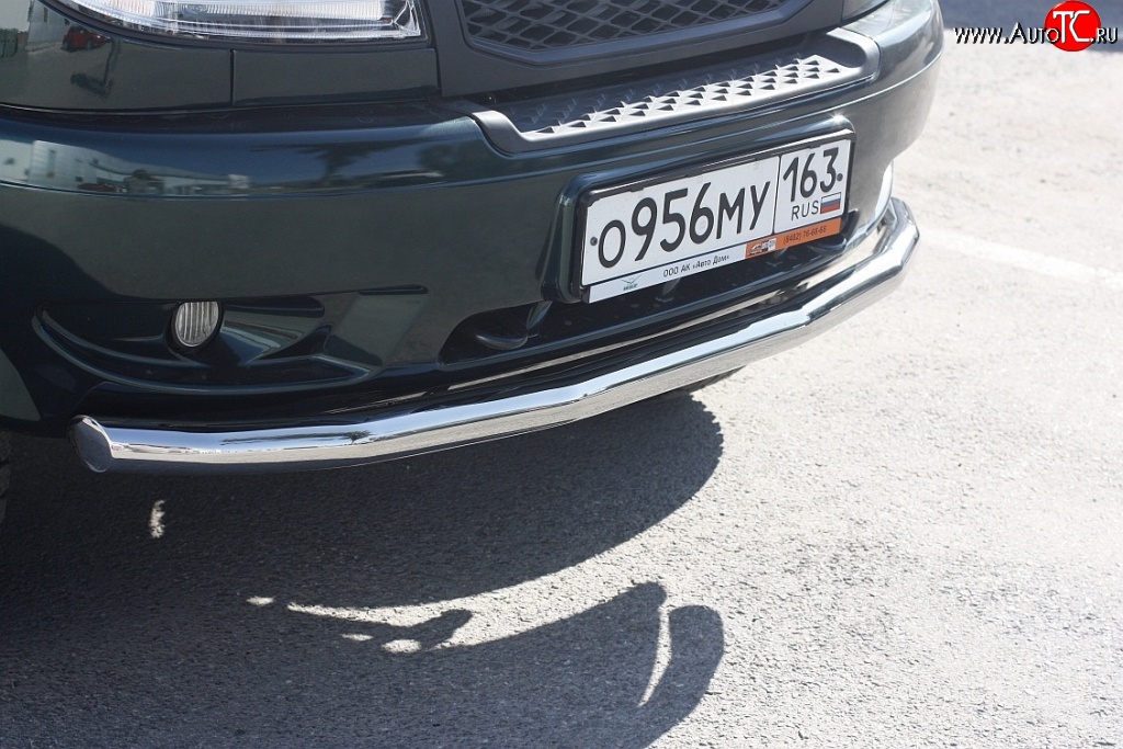 5 249 р. Одинарная защита переднего бампера диаметром 63 мм Petroil Tuning  Уаз Патриот  3163 5 дв. (2005-2013) дорестайлинг  с доставкой в г. Керчь