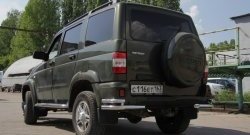 8 599 р. Защита заднего бампера из двойных боковых уголков с диаметром труб 63 и 51 мм Petroil Tuning  Уаз Патриот  3163 5 дв. (2005-2013) дорестайлинг  с доставкой в г. Керчь. Увеличить фотографию 3