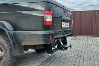 13 779 р. Фаркоп PT GROUP /съемный квадрат/UAZ Pickup 2008-/UAZ Profi 2017-(236022,236031(станд),236324) Уаз Патриот 23632 дорестайлинг пикап (2008-2014)  с доставкой в г. Керчь. Увеличить фотографию 2