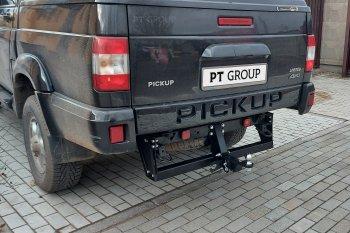 13 779 р. Фаркоп PT GROUP /съемный квадрат/UAZ Pickup 2008-/UAZ Profi 2017-(236022,236031(станд),236324) Уаз Патриот 23632 дорестайлинг пикап (2008-2014)  с доставкой в г. Керчь. Увеличить фотографию 3