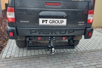 13 779 р. Фаркоп PT GROUP /съемный квадрат/UAZ Pickup 2008-/UAZ Profi 2017-(236022,236031(станд),236324) Уаз Патриот 23632 дорестайлинг пикап (2008-2014)  с доставкой в г. Керчь. Увеличить фотографию 4