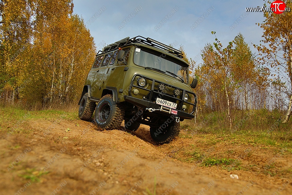 31 319 р. Бампер передний РИФ (силовой) Уаз Буханка 452 2206 микроавтобус (1965-2025) (С защитной дугой, без внутренних усилителей)  с доставкой в г. Керчь