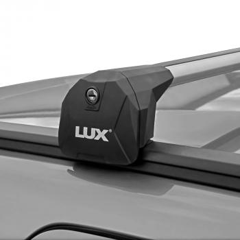 14 299 р. Багажник на интегрированные рейлинги LUX SCOUT   (черные поперечины)  с доставкой в г. Керчь. Увеличить фотографию 4