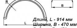 1 239 р. Крыло К-470 (круглое) Master-Plast КамАЗ 4310 (1981-1989)  с доставкой в г. Керчь. Увеличить фотографию 2