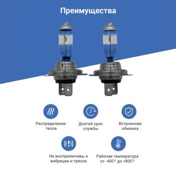639 р. Лампа галогенная (Н7/12v/55w, +200% Plasma effect, 2 шт.) MITSUMORO Jeep Compass MP дорестайлинг (2016-2022)  с доставкой в г. Керчь. Увеличить фотографию 3