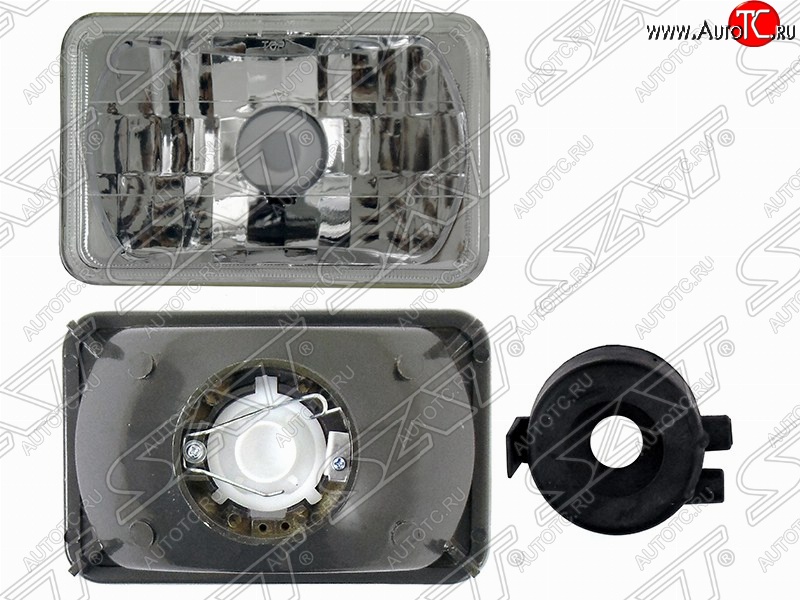 1 059 р. Универсальная фара (5 дюймов) SAT Jeep Compass MP дорестайлинг (2016-2022) (Хрустальная)  с доставкой в г. Керчь