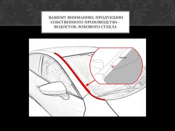 859 р. Водостоки лобового стекла (универсальный, под уплотнитель) Стрелка 11 Ford Kuga 1 (2008-2013) (Длина: 76 см)  с доставкой в г. Керчь. Увеличить фотографию 2