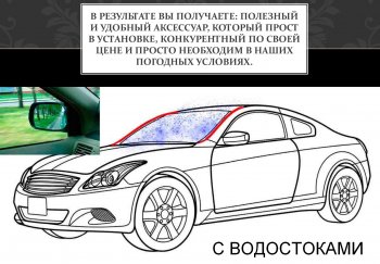 859 р. Водостоки лобового стекла (универсальный, под уплотнитель) Стрелка 11 Ford Kuga 1 (2008-2013) (Длина: 76 см)  с доставкой в г. Керчь. Увеличить фотографию 4