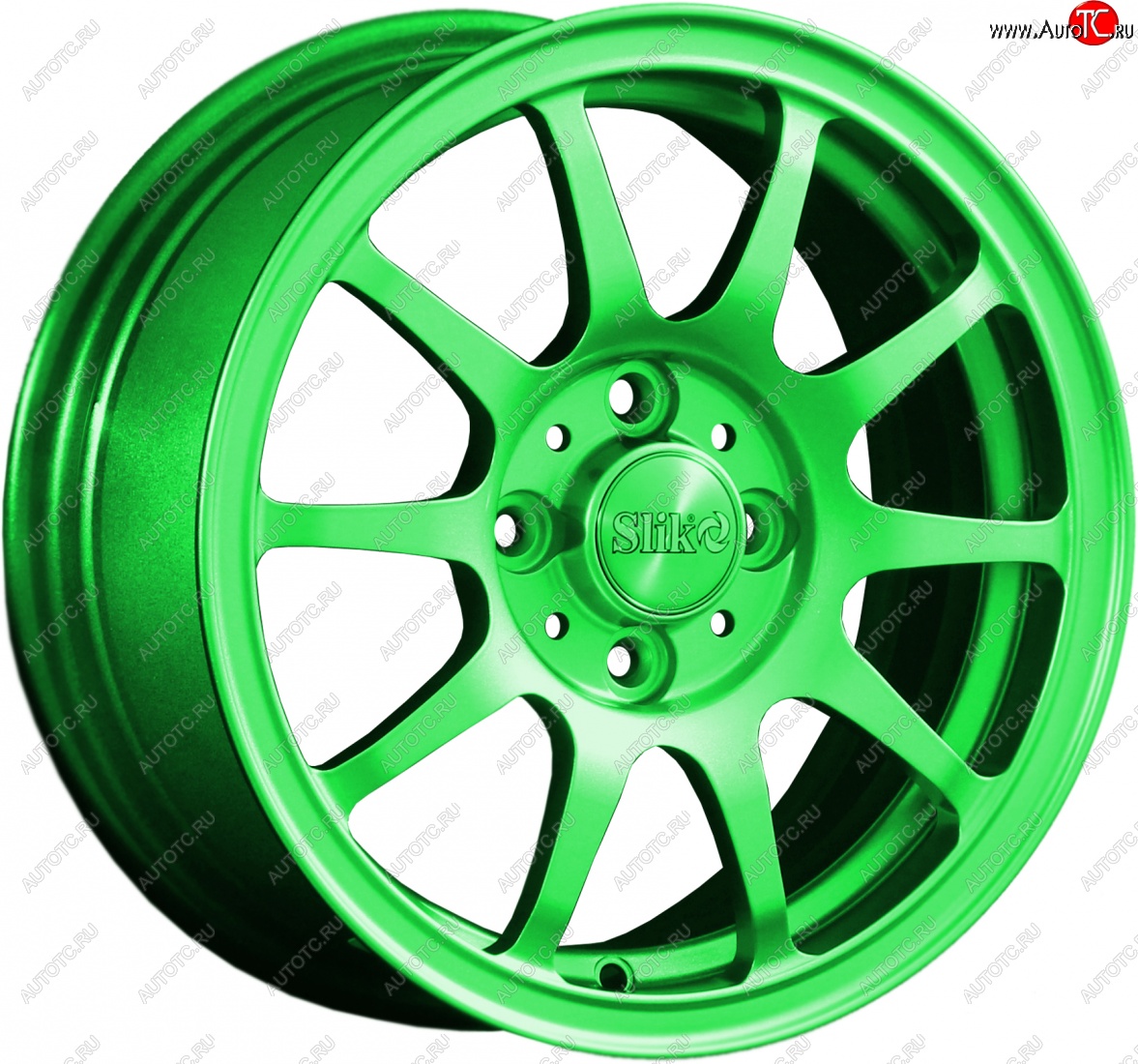 12 799 р. Кованый диск Slik Classik 6x14 (RAL 6038 ярко зеленый)   (Цвет: RAL 6038 ярко зеленый)  с доставкой в г. Керчь