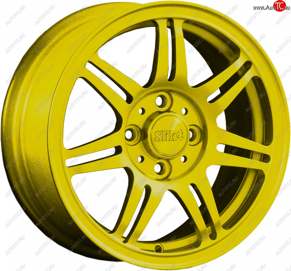 12 799 р. Кованый диск Slik Classik 6x14 (Ярко желтый RAL 1021)   (Цвет: Ярко желтый RAL 1021)  с доставкой в г. Керчь
