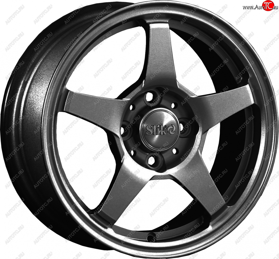 12 799 р. Кованый диск Slik Classik 6x14 (Черный глянцевый)   (Цвет: Черный глянцевый)  с доставкой в г. Керчь