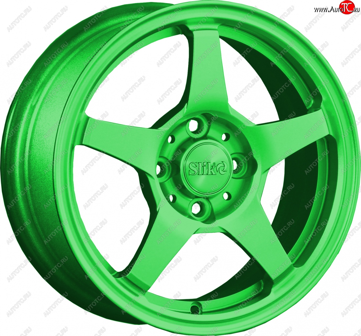 12 799 р. Кованый диск Slik Classik 6x14 (RAL 6038 ярко зеленый)   (Цвет: RAL 6038 ярко зеленый)  с доставкой в г. Керчь
