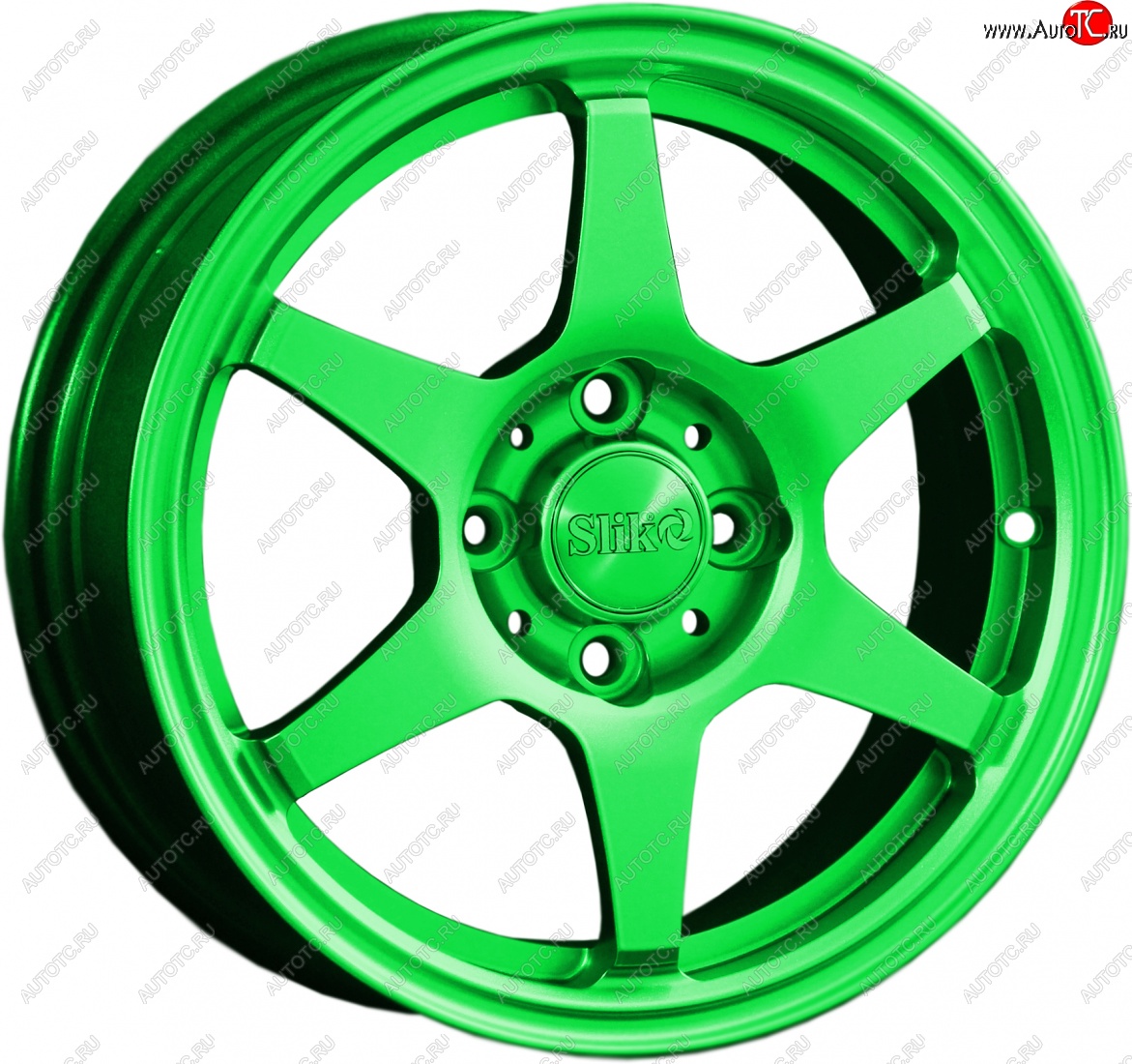 12 799 р. Кованый диск Slik Classik 6x14 (RAL 6038 ярко зеленый)   (Цвет: RAL 6038 ярко зеленый)  с доставкой в г. Керчь