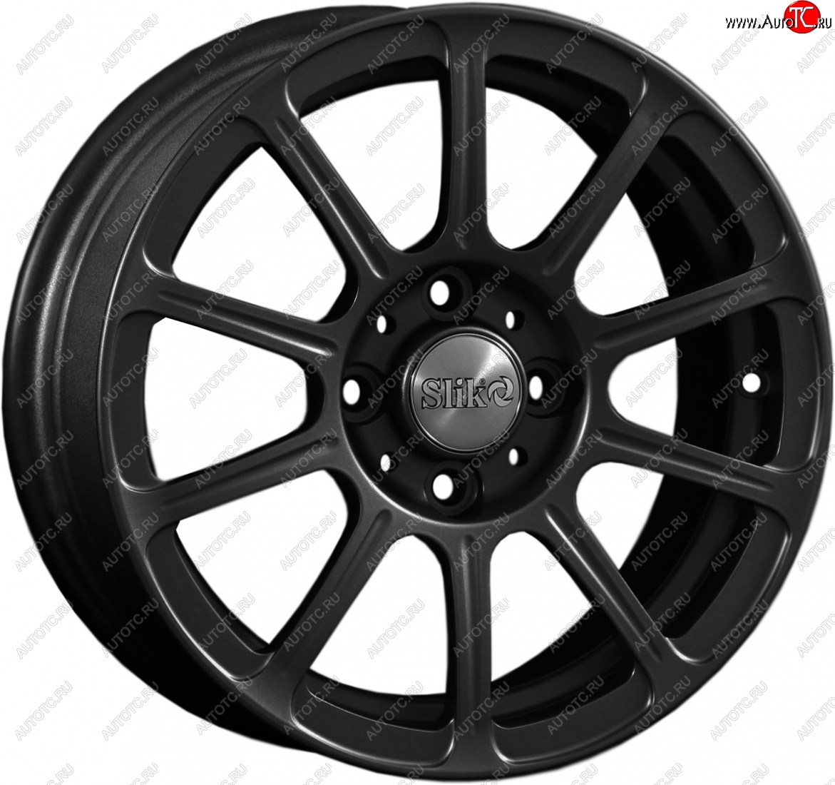 5 999 р. Кованый диск Slik Classik 6x14 (Черный глянцевый)   (Цвет: Черный глянцевый)  с доставкой в г. Керчь
