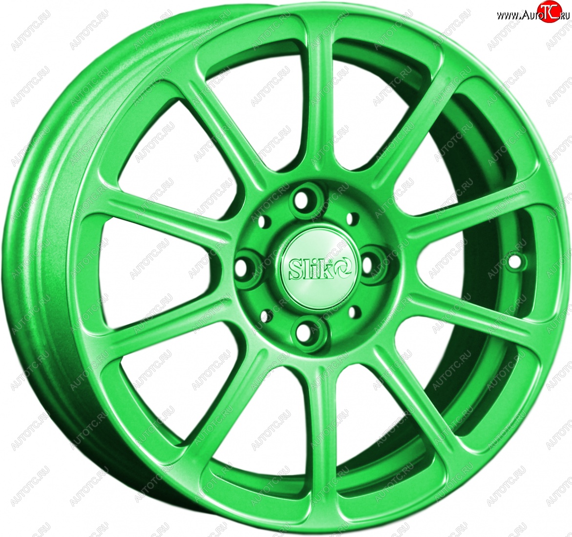 5 999 р. Кованый диск Slik Classik 6x14 (RAL 6038 ярко зеленый)   (Цвет: RAL 6038 ярко зеленый)  с доставкой в г. Керчь