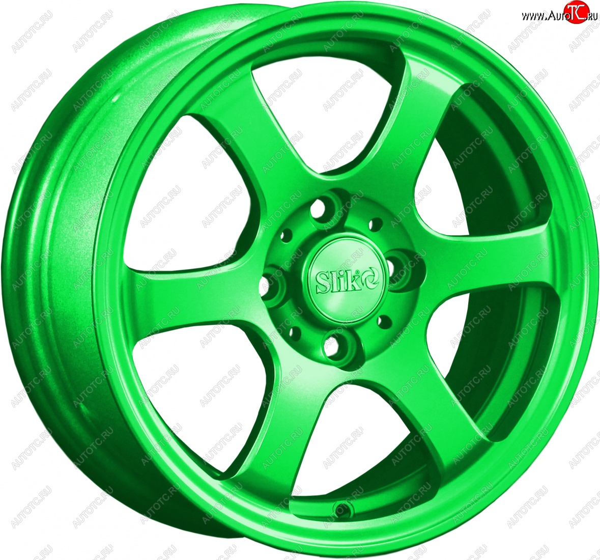 12 799 р. Кованый диск Slik Classik 6x14 (RAL 6038 ярко-зеленый)   (Цвет: RAL 6038 ярко-зеленый)  с доставкой в г. Керчь