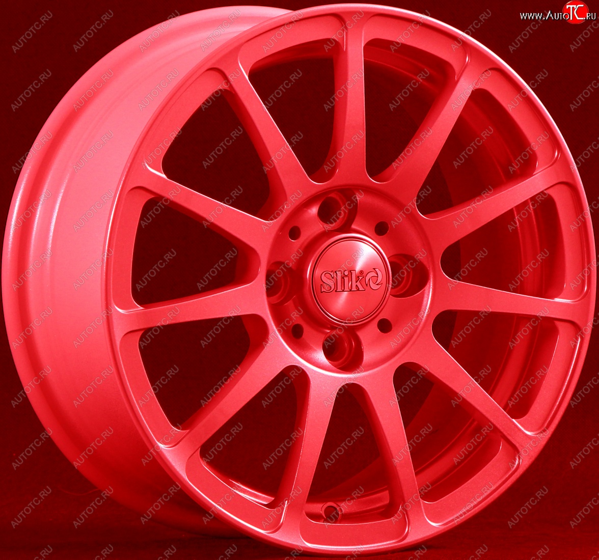 12 799 р. Кованый диск Slik Classik 6x14 (Ярко-алый)   (Цвет: Ярко-алый)  с доставкой в г. Керчь