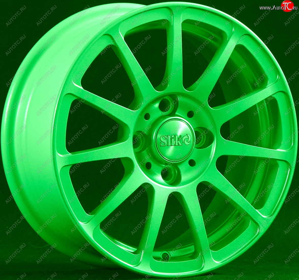 12 799 р. Кованый диск Slik Classik 6x14 (Ярко-зелёный)   (Цвет: Ярко-зелёный)  с доставкой в г. Керчь