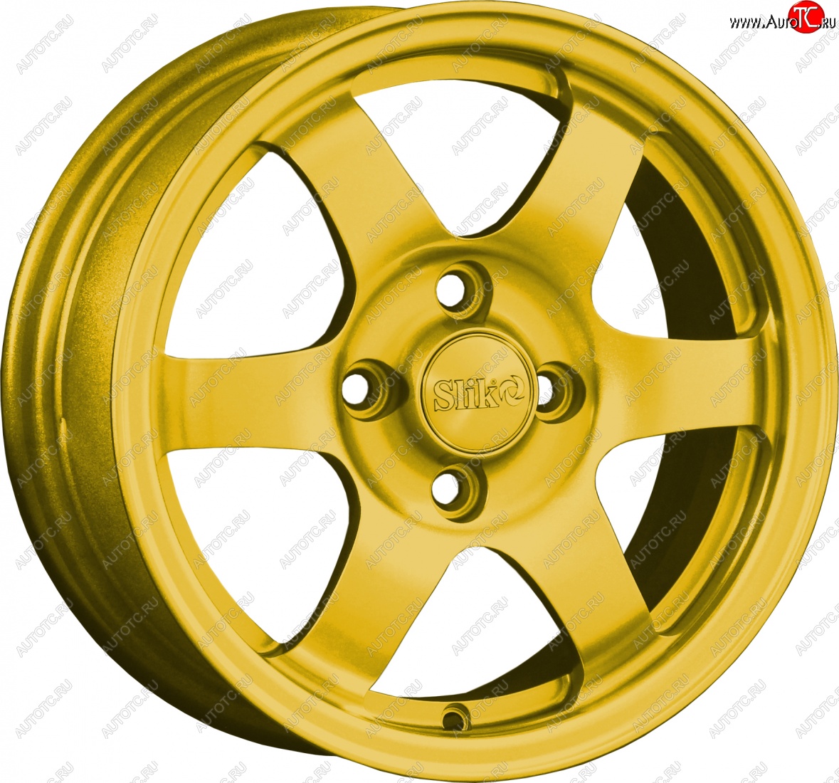 12 799 р. Кованый диск Slik Classik 6x14 (Ярко желтый RAL 1021)   (Цвет: Ярко желтый RAL 1021)  с доставкой в г. Керчь