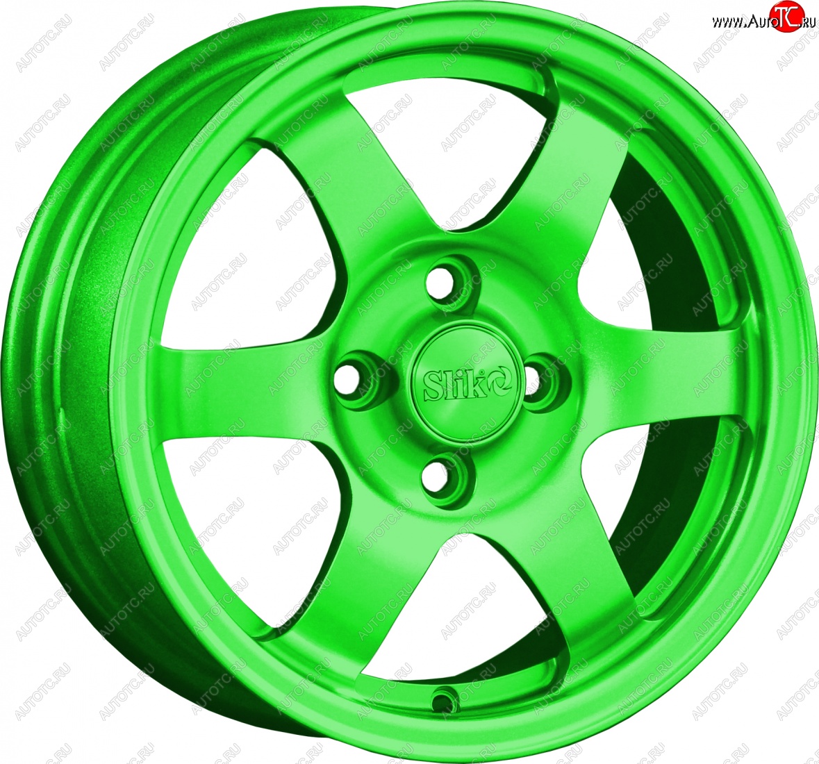 12 799 р. Кованый диск Slik Classik 6x14 (RAL 6038 ярко зеленый)   (Цвет: RAL 6038 ярко зеленый)  с доставкой в г. Керчь