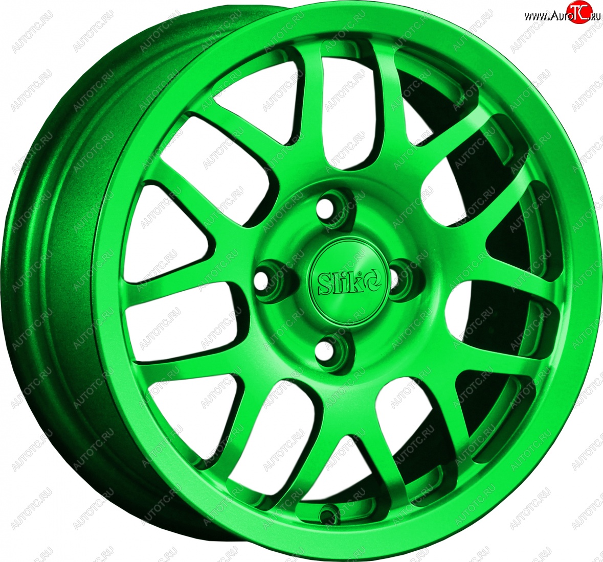 12 799 р. Кованый диск Slik Classik 6x14 (RAL 6038 ярко-зеленый)   (Цвет: RAL 6038 ярко-зеленый)  с доставкой в г. Керчь