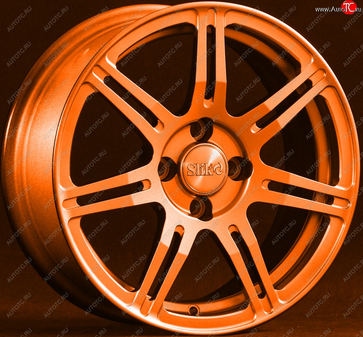 15 249 р. Кованый диск Slik Classik 6.5x15 (Ярко-оранжевый)   (Цвет: Ярко-оранжевый)  с доставкой в г. Керчь