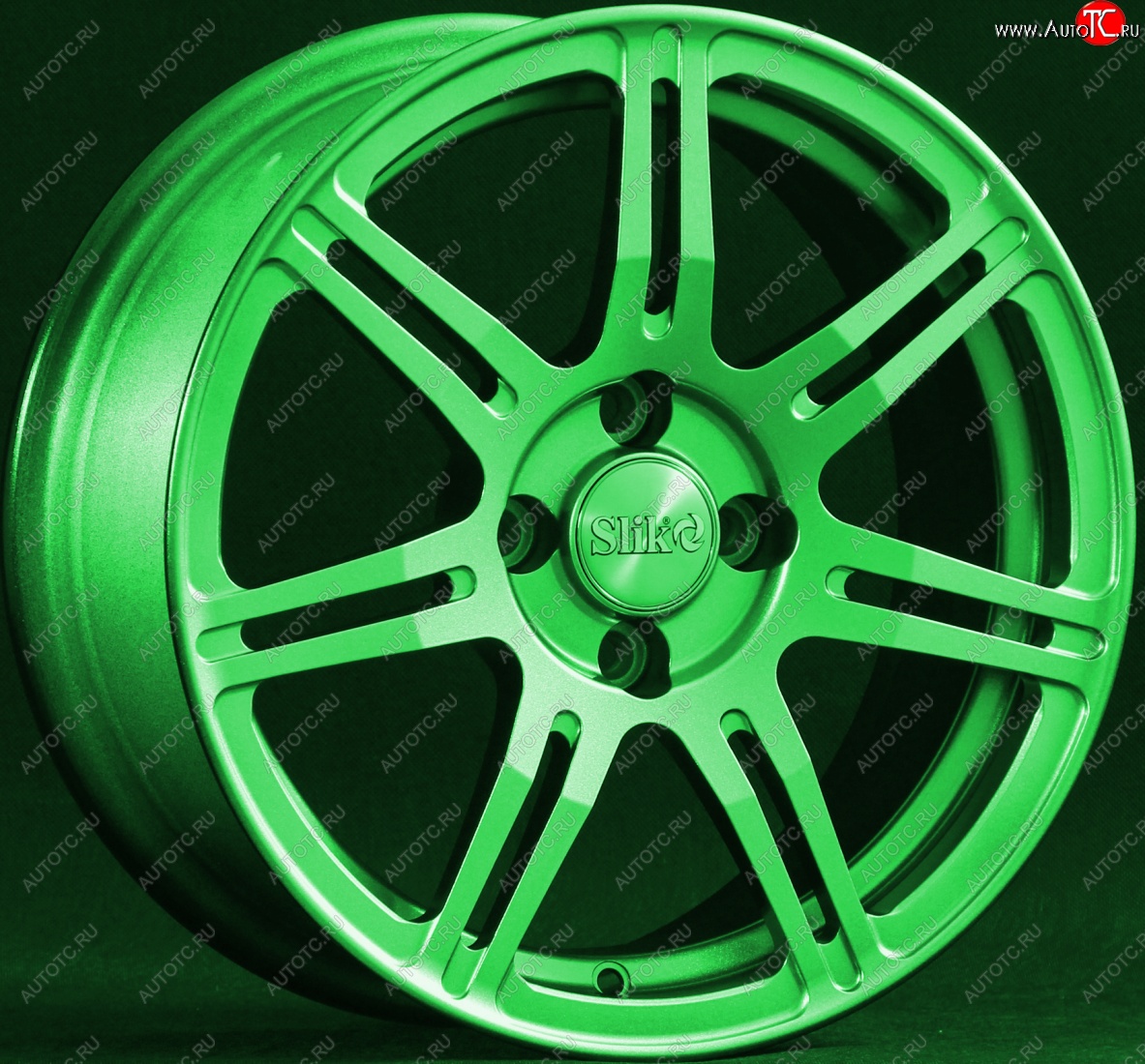 15 249 р. Кованый диск Slik Classik 6.5x15 (RAL 6038 ярко-зеленый)   (Цвет: RAL 6038 ярко-зеленый)  с доставкой в г. Керчь