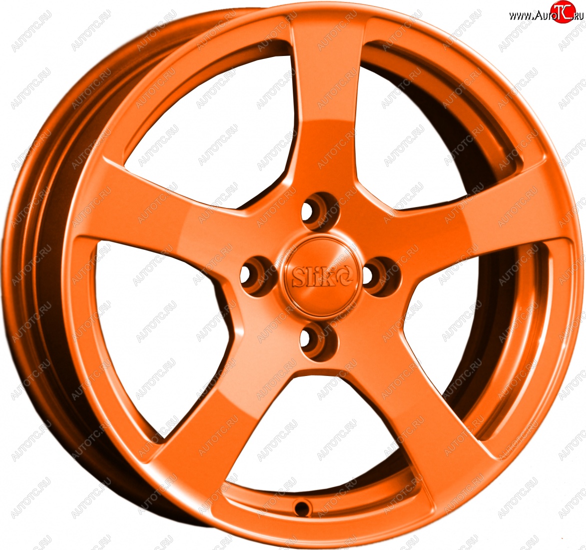 15 599 р. Кованый диск Slik Classik 6.5x15 (Ярко-оранжевый)   (Цвет: Ярко-оранжевый)  с доставкой в г. Керчь