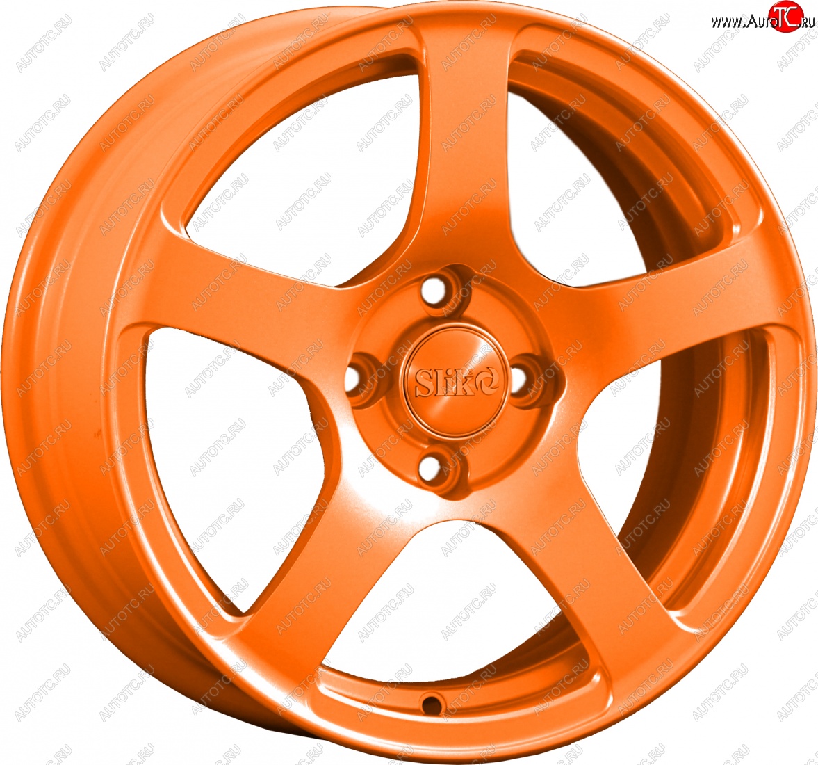 15 249 р. Кованый диск Slik Classik 6.5x15 (Ярко-оранжевый)   (Цвет: Ярко-оранжевый)  с доставкой в г. Керчь