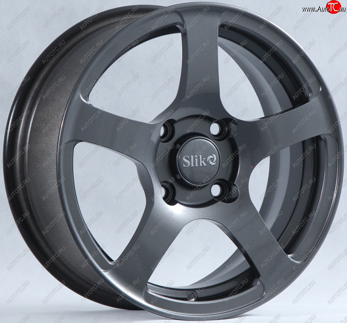 15 249 р. Кованый диск Slik Classik 6.5x15 (Металлик графит глянцевый)   (Цвет: Металлик графит глянцевый)  с доставкой в г. Керчь