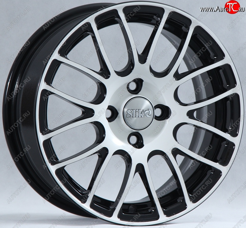 11 899 р. Кованый диск Slik Classik 6.5x15 (Черный глянцевый с белой лицевой поверхностью)   (Цвет: Черный глянцевый с белой лицевой поверхностью)  с доставкой в г. Керчь