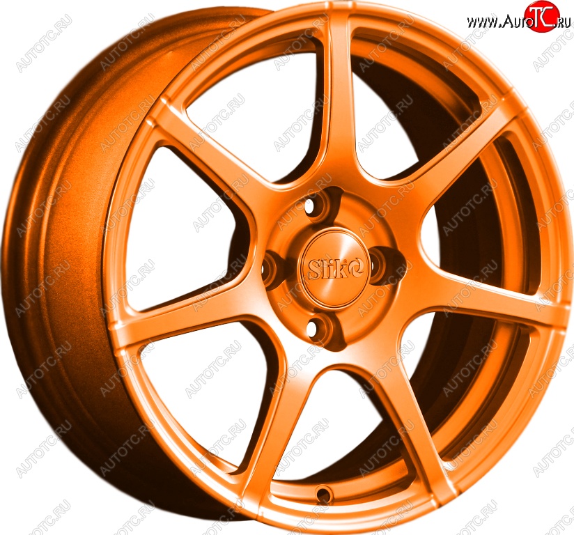 15 249 р. Кованый диск Slik Classik 6.5x15 (Ярко-оранжевый)   (Цвет: Ярко-оранжевый)  с доставкой в г. Керчь