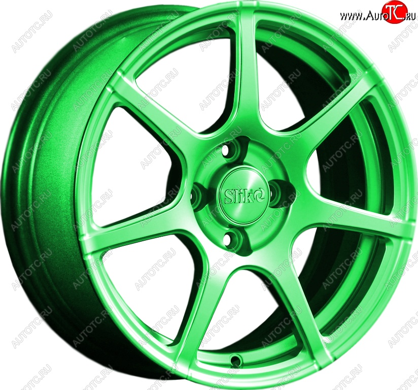 15 249 р. Кованый диск Slik Classik 6.5x15 (RAL 6038 ярко-зеленый)   (Цвет: RAL 6038 ярко-зеленый)  с доставкой в г. Керчь