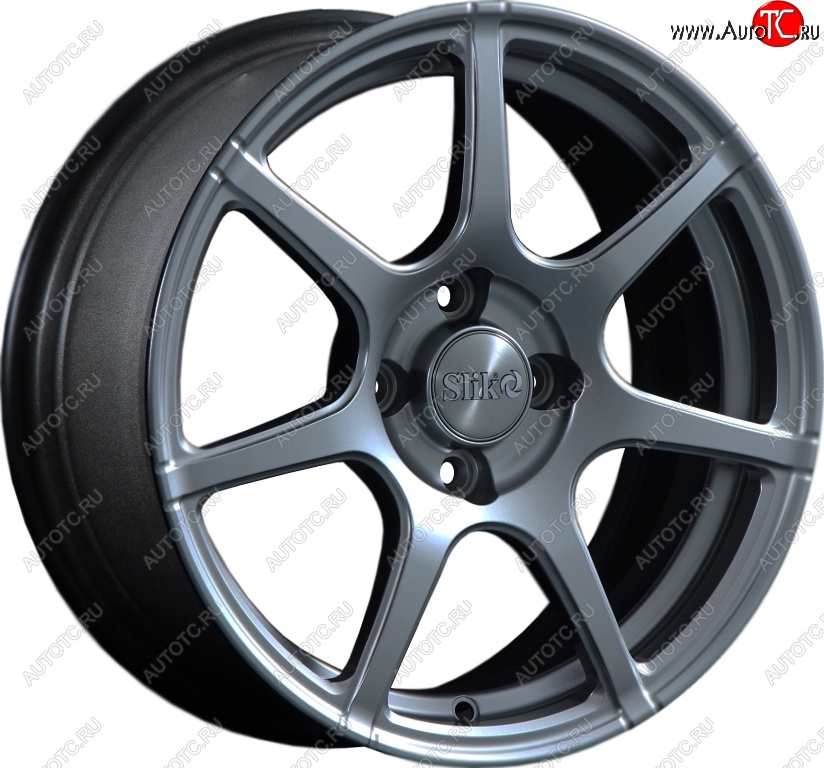 15 249 р. Кованый диск Slik Classik 6.5x15 (Металлик графит глянцевый)   (Цвет: Металлик графит глянцевый)  с доставкой в г. Керчь